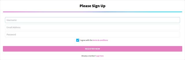 CamSoda registration page
