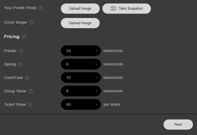 Upload profile photo and cover image and set your rates